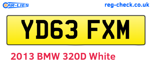 YD63FXM are the vehicle registration plates.