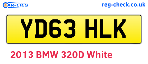 YD63HLK are the vehicle registration plates.