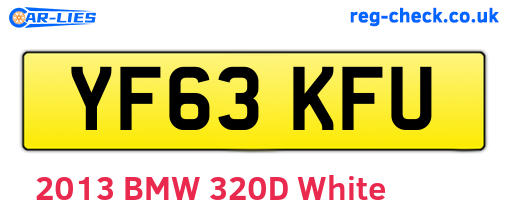 YF63KFU are the vehicle registration plates.