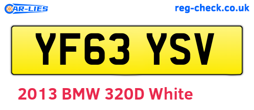 YF63YSV are the vehicle registration plates.