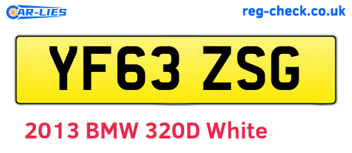 YF63ZSG are the vehicle registration plates.