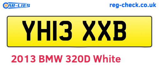 YH13XXB are the vehicle registration plates.