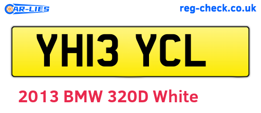 YH13YCL are the vehicle registration plates.
