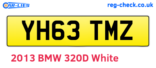 YH63TMZ are the vehicle registration plates.