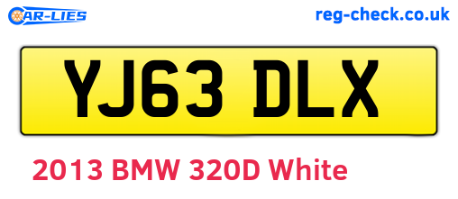 YJ63DLX are the vehicle registration plates.
