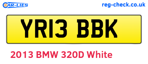 YR13BBK are the vehicle registration plates.
