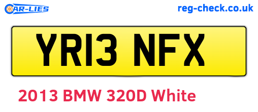 YR13NFX are the vehicle registration plates.