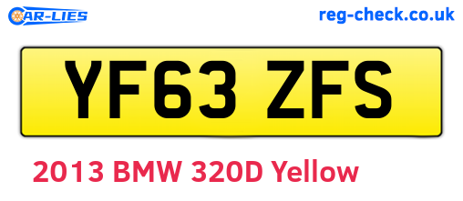 YF63ZFS are the vehicle registration plates.