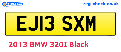 EJ13SXM are the vehicle registration plates.