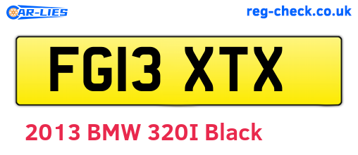 FG13XTX are the vehicle registration plates.