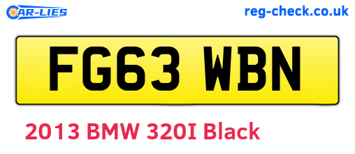 FG63WBN are the vehicle registration plates.
