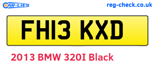 FH13KXD are the vehicle registration plates.