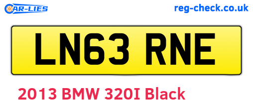 LN63RNE are the vehicle registration plates.