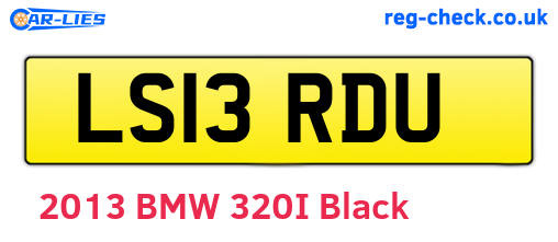 LS13RDU are the vehicle registration plates.