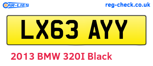LX63AYY are the vehicle registration plates.