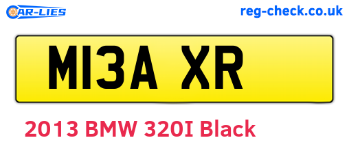 M13AXR are the vehicle registration plates.
