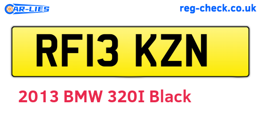 RF13KZN are the vehicle registration plates.