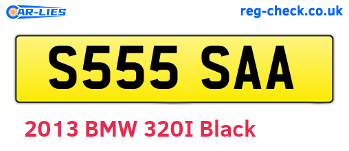 S555SAA are the vehicle registration plates.