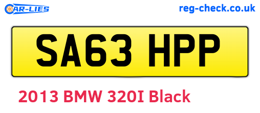 SA63HPP are the vehicle registration plates.