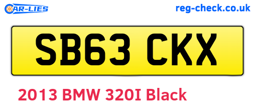 SB63CKX are the vehicle registration plates.