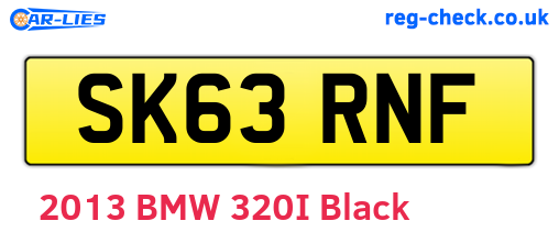 SK63RNF are the vehicle registration plates.