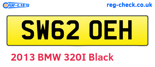 SW62OEH are the vehicle registration plates.