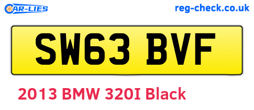 SW63BVF are the vehicle registration plates.