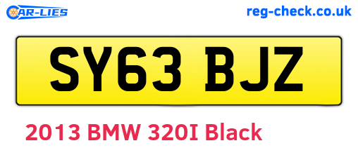 SY63BJZ are the vehicle registration plates.