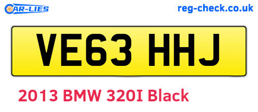VE63HHJ are the vehicle registration plates.