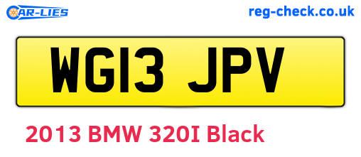 WG13JPV are the vehicle registration plates.