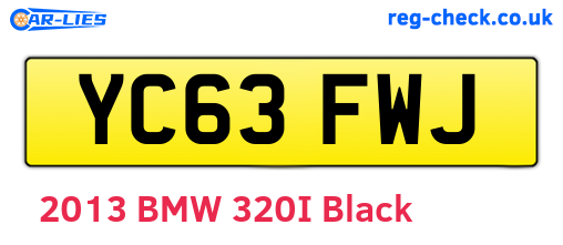 YC63FWJ are the vehicle registration plates.