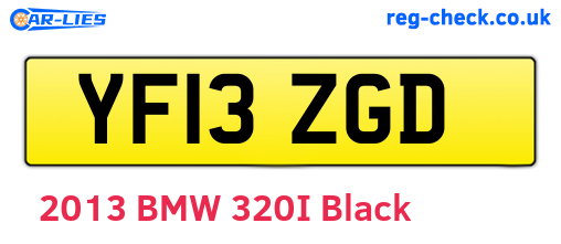 YF13ZGD are the vehicle registration plates.