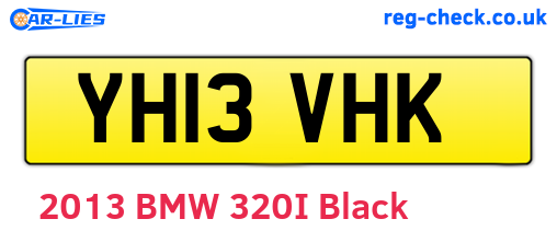 YH13VHK are the vehicle registration plates.
