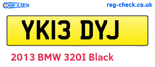 YK13DYJ are the vehicle registration plates.