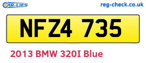 NFZ4735 are the vehicle registration plates.