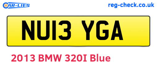 NU13YGA are the vehicle registration plates.