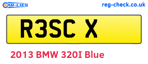 R3SCX are the vehicle registration plates.