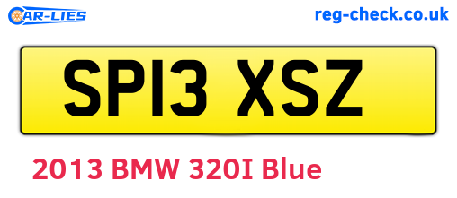 SP13XSZ are the vehicle registration plates.