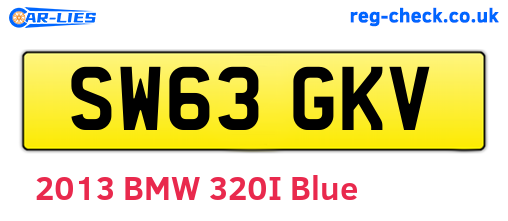 SW63GKV are the vehicle registration plates.