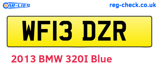 WF13DZR are the vehicle registration plates.