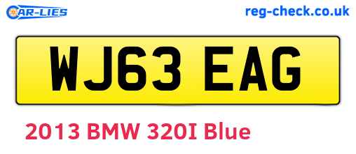 WJ63EAG are the vehicle registration plates.