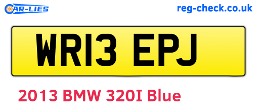 WR13EPJ are the vehicle registration plates.