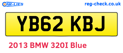 YB62KBJ are the vehicle registration plates.