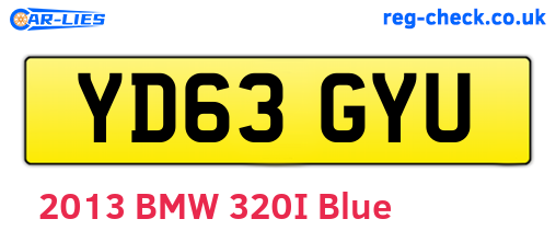 YD63GYU are the vehicle registration plates.