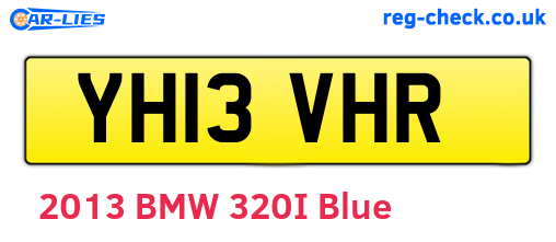 YH13VHR are the vehicle registration plates.
