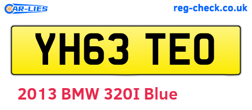 YH63TEO are the vehicle registration plates.