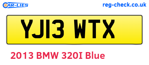 YJ13WTX are the vehicle registration plates.