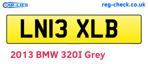 LN13XLB are the vehicle registration plates.