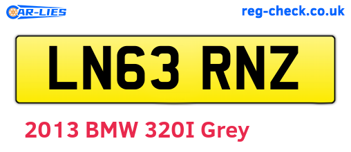 LN63RNZ are the vehicle registration plates.