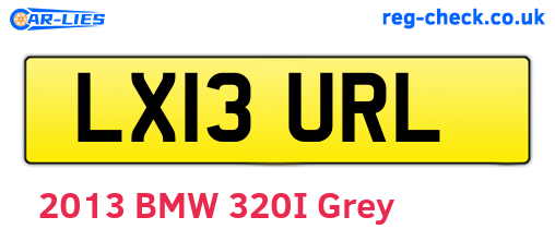 LX13URL are the vehicle registration plates.